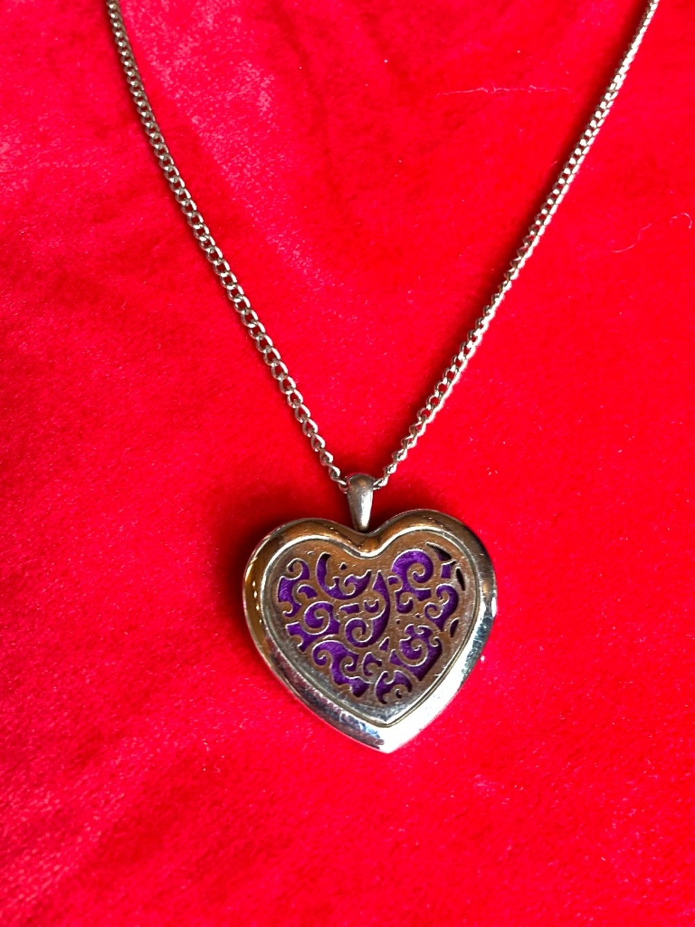 Stainless Steel Heart-Shaped Pendant with 20" Chain
